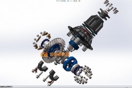 汽车后桥SW模型图纸