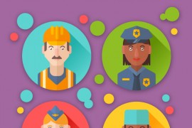 教你绘制扁平化风格的卡通人物肖像(图文教程)