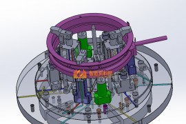 飞轮壳液压工装夹具3D