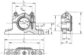 对开式二螺柱正滑动轴承座尺寸(图文教程)