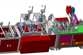 口罩机一拖二平面型_全自动非标机械