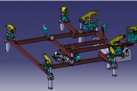 某车型前地板夹具设计