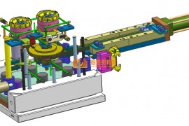 油缸带动齿条脱螺纹模具
