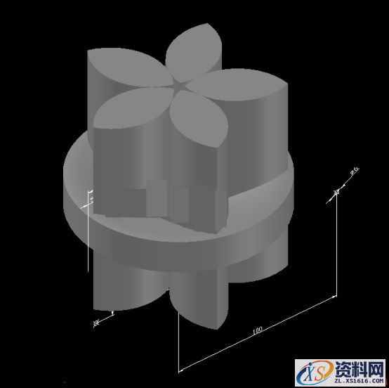 CAD建模鲜花(图文教程),CAD绘制三维鲜花教程285.png,如图,旋转,绘制,步骤,二维,第6张