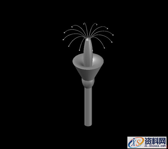 CAD建模鲜花(图文教程),CAD绘制三维鲜花教程494.png,如图,旋转,绘制,步骤,二维,第13张