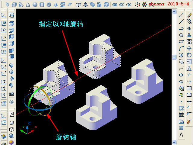 AutoCAD平面摄影出三视图_模型里转_2007版本以上(图文教程),三视图,三维,实体,命令,线型,第5张 AutoCAD平面摄影出三视图_模型里转_2007版本以上(图文教程),AutoCAD平面摄影出三视图_模型里转_2007版本以上,三视图,三维,实体,命令,线型,第5张