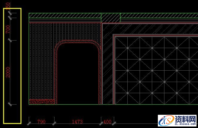 运用AutoCAD绘制电视背景墙的画法教程,画法,绘制,AutoCAD,第16张 运用AutoCAD绘制电视背景墙的画法教程,室内设计CAD教程5:CAD电视背景墙画法,画法,绘制,AutoCAD,第16张