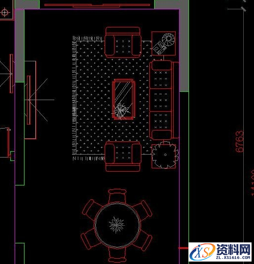 运用AutoCAD绘制电视背景墙的画法教程,画法,绘制,AutoCAD,第3张 运用AutoCAD绘制电视背景墙的画法教程,室内设计CAD教程5:CAD电视背景墙画法,画法,绘制,AutoCAD,第3张