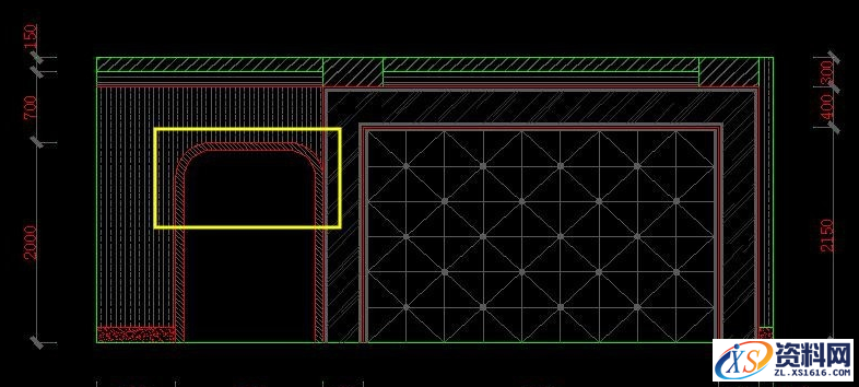 运用AutoCAD绘制电视背景墙的画法教程,画法,绘制,AutoCAD,第12张 运用AutoCAD绘制电视背景墙的画法教程,室内设计CAD教程5:CAD电视背景墙画法,画法,绘制,AutoCAD,第12张