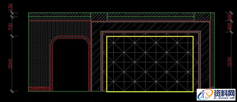 运用AutoCAD绘制电视背景墙的画法教程,画法,绘制,AutoCAD,第15张 运用AutoCAD绘制电视背景墙的画法教程,室内设计CAD教程5:CAD电视背景墙画法,画法,绘制,AutoCAD,第15张