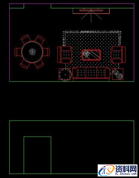 运用AutoCAD绘制电视背景墙的画法教程,画法,绘制,AutoCAD,第8张 运用AutoCAD绘制电视背景墙的画法教程,室内设计CAD教程5:CAD电视背景墙画法,画法,绘制,AutoCAD,第8张