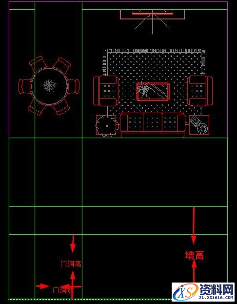 运用AutoCAD绘制电视背景墙的画法教程,画法,绘制,AutoCAD,第7张 运用AutoCAD绘制电视背景墙的画法教程,室内设计CAD教程5:CAD电视背景墙画法,画法,绘制,AutoCAD,第7张