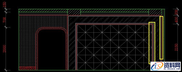 运用AutoCAD绘制电视背景墙的画法教程,画法,绘制,AutoCAD,第13张 运用AutoCAD绘制电视背景墙的画法教程,室内设计CAD教程5:CAD电视背景墙画法,画法,绘制,AutoCAD,第13张