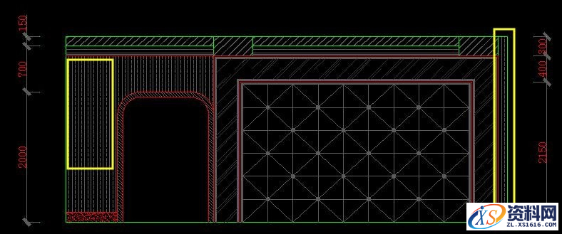 运用AutoCAD绘制电视背景墙的画法教程,画法,绘制,AutoCAD,第11张 运用AutoCAD绘制电视背景墙的画法教程,室内设计CAD教程5:CAD电视背景墙画法,画法,绘制,AutoCAD,第11张