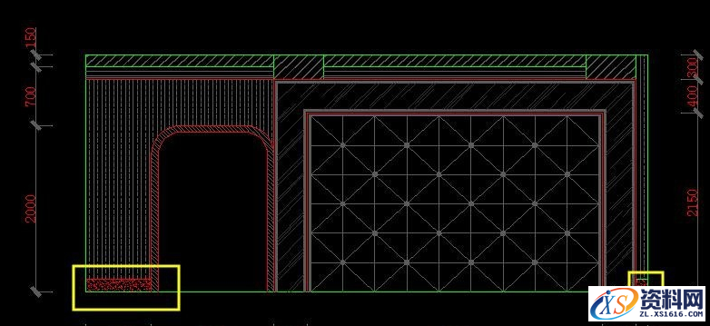 运用AutoCAD绘制电视背景墙的画法教程,画法,绘制,AutoCAD,第9张 运用AutoCAD绘制电视背景墙的画法教程,室内设计CAD教程5:CAD电视背景墙画法,画法,绘制,AutoCAD,第9张