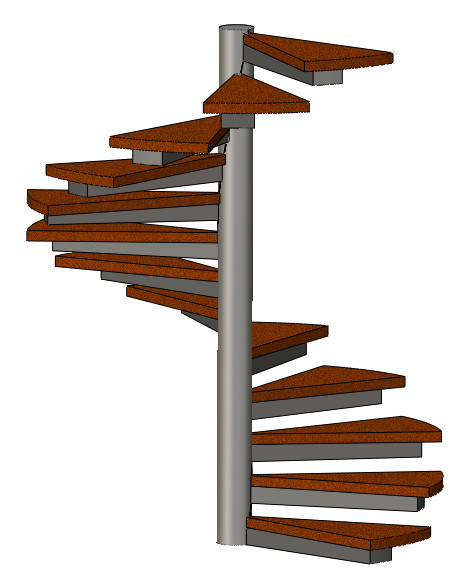 巧用中望3D"沿线阵列"设计旋转楼梯(图文教程),阵列,旋转,第1张 巧用中望3D"沿线阵列"设计旋转楼梯(图文教程),image001.jpg,阵列,旋转,第1张