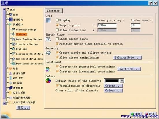 CATIA软件环境参数的设定方法,设定,参数,环境,CATIA,第17张 CATIA软件环境参数的设定方法,CATIA环境参数的设定,设定,参数,环境,CATIA,第17张
