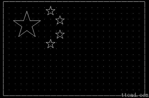 浩辰CAD2013之五:使用浩辰CAD绘制彩色的五星红旗（图文教程）,浩辰CAD2013之五:使用浩辰CAD绘制彩色的五星红旗,绘制,CAD2013,第5张