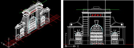 用浩辰CAD绘制北京四中校门(图文教程),绘制,教程,第6张 用浩辰CAD绘制北京四中校门(图文教程),用浩辰CAD绘制北京四中校门,绘制,教程,第6张