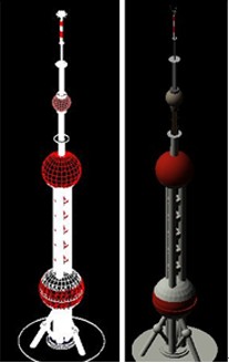用浩辰CAD绘制东方明珠塔(图文教程),绘制,教程,CAD,第8张 用浩辰CAD绘制东方明珠塔(图文教程),用浩辰CAD绘制东方明珠塔,绘制,教程,CAD,第8张