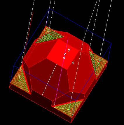 CAXA制造工程师的实例应用—多面体电极造型与加工(图文教程) ...,选择,单击,精加工,线段,工具栏,第28张 CAXA制造工程师的实例应用—多面体电极造型与加工(图文教程) ...,CAXA制造工程师的实例应用—多面体电极造型与加工,选择,单击,精加工,线段,工具栏,第28张