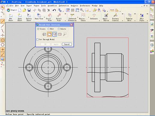 UGNX4.0中如何创建局部剖视图(图文教程),视图,选择,主视图,剖视图,第8张 UGNX4.0中如何创建局部剖视图(图文教程),UGNX4.0中如何创建局部剖视图,视图,选择,主视图,剖视图,第8张