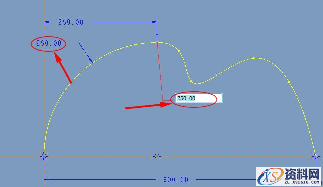 Pro/E样条曲线标注尺寸方法(图文教程),标注,曲线,半径,第6张 Pro/E样条曲线标注尺寸方法(图文教程),Pro/E样条曲线标注尺寸方法,标注,曲线,半径,第6张