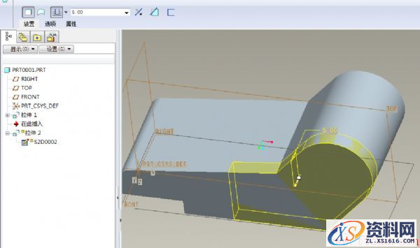 一种支座零件的Pro/E零件建模教程(图文教程),零件,命令,拉伸,直径,创建,第9张 一种支座零件的Pro/E零件建模教程(图文教程),一种支座零件的Pro/E零件建模教程,零件,命令,拉伸,直径,创建,第9张