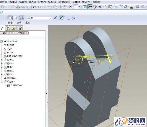 一种支座零件的Pro/E零件建模教程(图文教程),零件,命令,拉伸,直径,创建,第13张 一种支座零件的Pro/E零件建模教程(图文教程),一种支座零件的Pro/E零件建模教程,零件,命令,拉伸,直径,创建,第13张