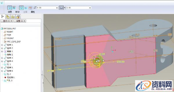 一种支座零件的Pro/E零件建模教程(图文教程),零件,命令,拉伸,直径,创建,第17张 一种支座零件的Pro/E零件建模教程(图文教程),一种支座零件的Pro/E零件建模教程,零件,命令,拉伸,直径,创建,第17张