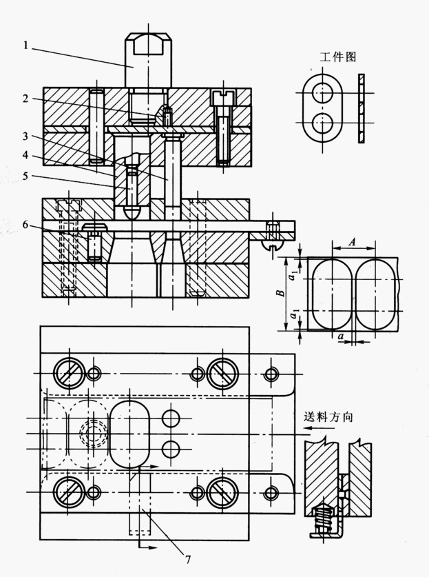 冲裁模具结构设计（图文教程）,冲裁模具结构设计,冲孔,卸料,导板,导正,结构,第8张