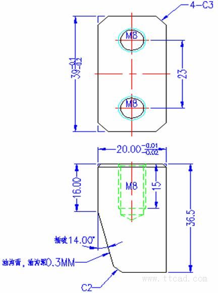 模具制图的标注经验(图文教程),标注,螺丝,主视图,第19张 模具制图的标注经验(图文教程),模具制图的标注经验,标注,螺丝,主视图,第19张