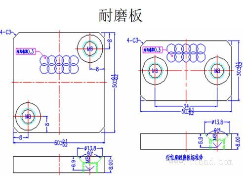 模具制图的标注经验(图文教程),标注,螺丝,主视图,第16张 模具制图的标注经验(图文教程),模具制图的标注经验,标注,螺丝,主视图,第16张
