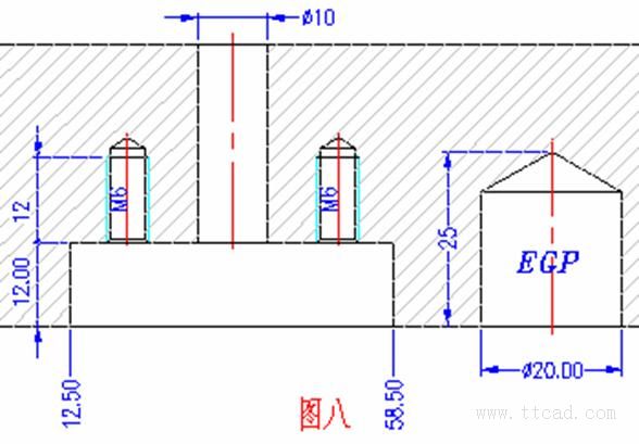 模具制图的标注经验(图文教程),标注,螺丝,主视图,第6张 模具制图的标注经验(图文教程),模具制图的标注经验,标注,螺丝,主视图,第6张