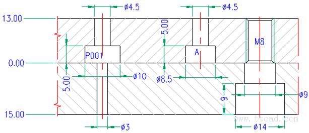 模具制图的标注经验(图文教程),标注,螺丝,主视图,第9张 模具制图的标注经验(图文教程),40,标注,螺丝,主视图,第9张