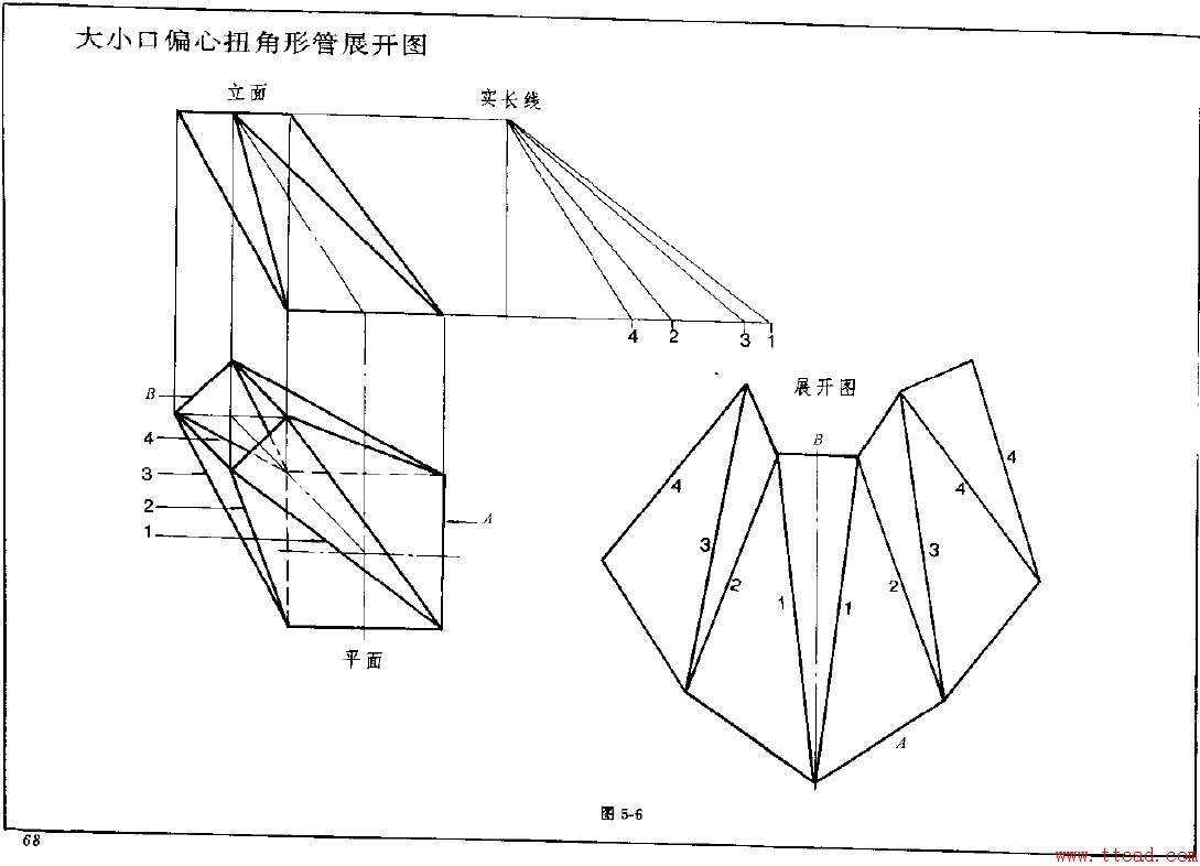 钣金展开实例—方锥体展开图(图文教程),锥体,实例,第6张 钣金展开实例—方锥体展开图(图文教程),钣金展开实例—方锥体展开图,锥体,实例,第6张