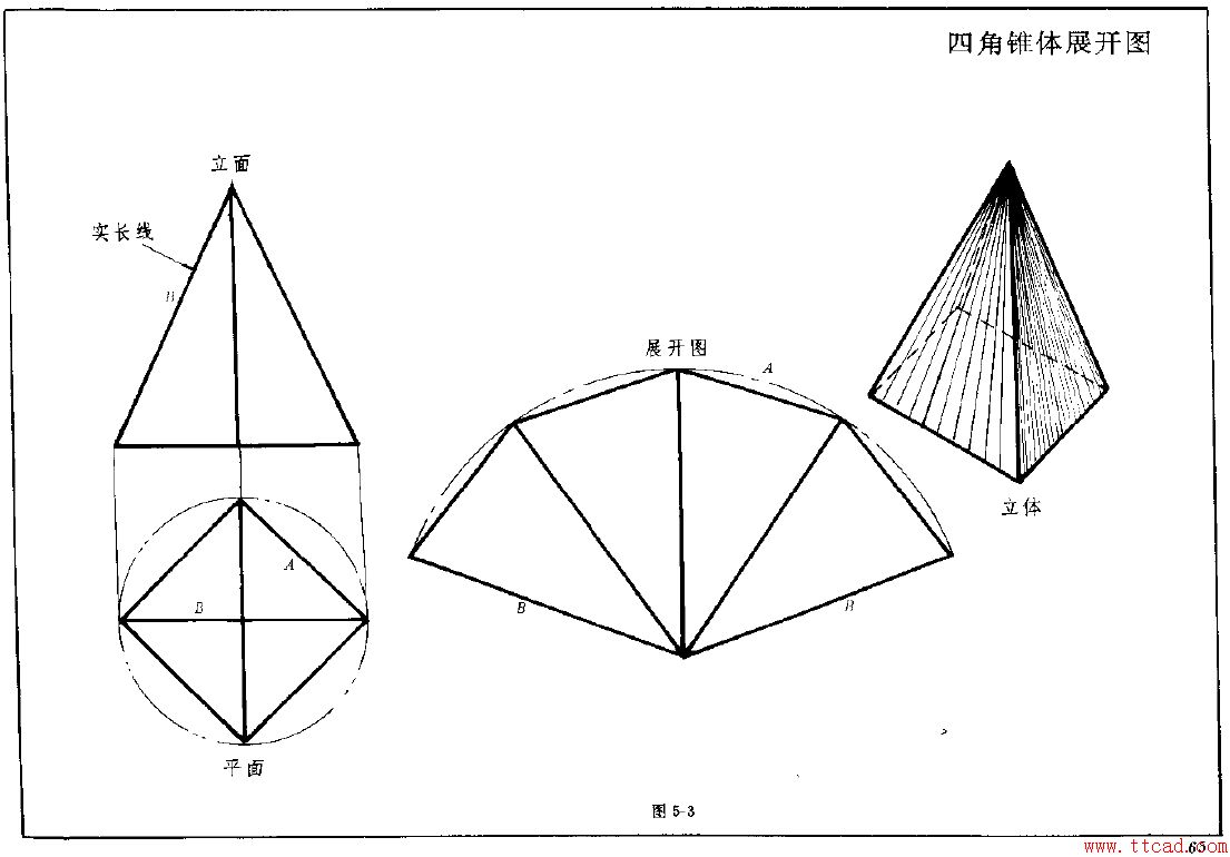 钣金展开实例—方锥体展开图(图文教程),锥体,实例,第3张 钣金展开实例—方锥体展开图(图文教程),钣金展开实例—方锥体展开图,锥体,实例,第3张