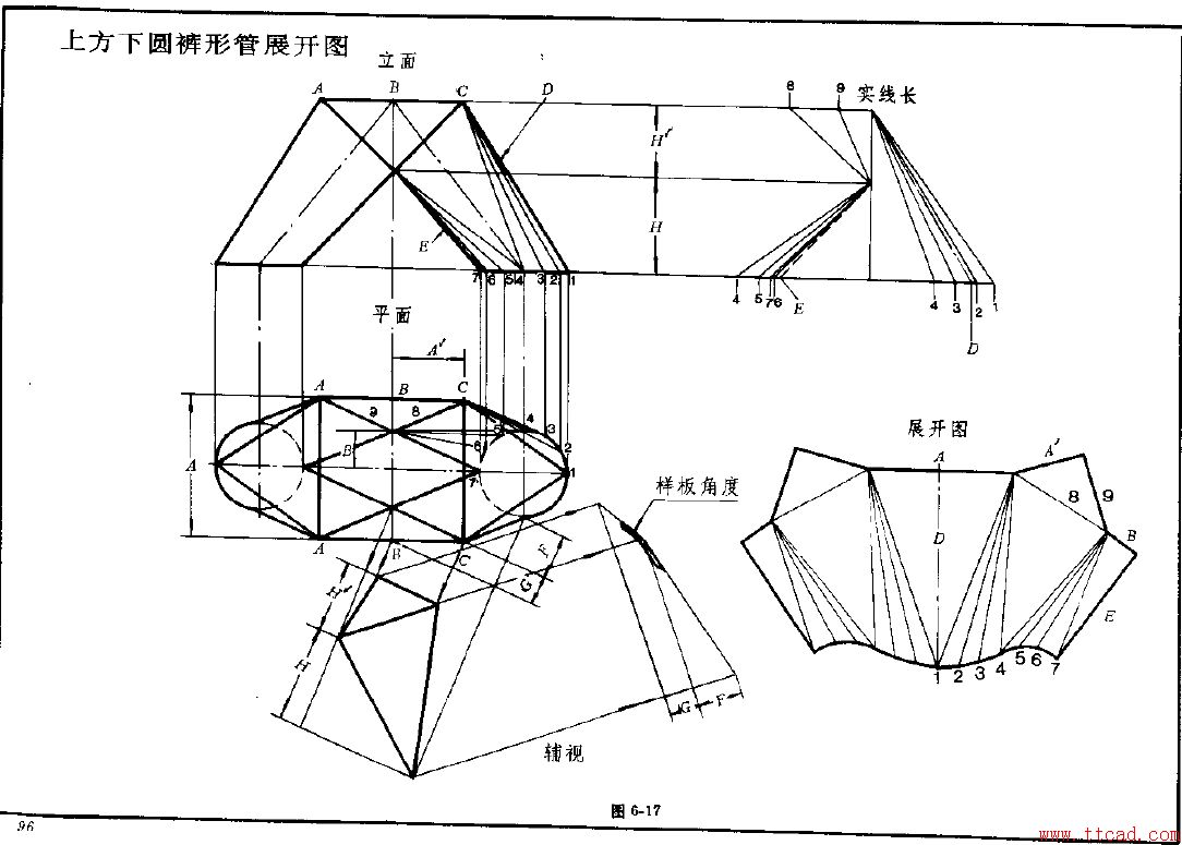 钣金展开实例—异形管展开图(图文教程),实例,第17张 钣金展开实例—异形管展开图(图文教程),钣金展开实例—异形管展开图,实例,第17张