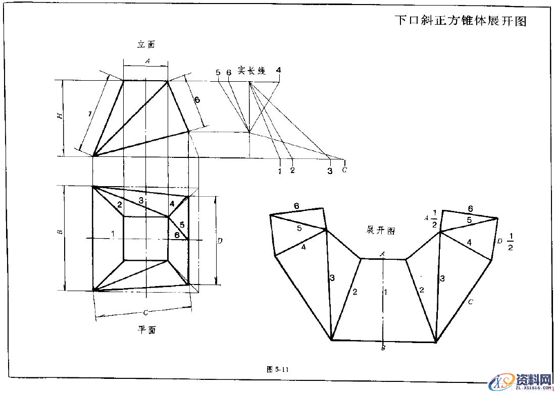 钣金展开实例—方锥体展开图(图文教程),锥体,实例,第11张 钣金展开实例—方锥体展开图(图文教程),钣金展开实例—方锥体展开图,锥体,实例,第11张
