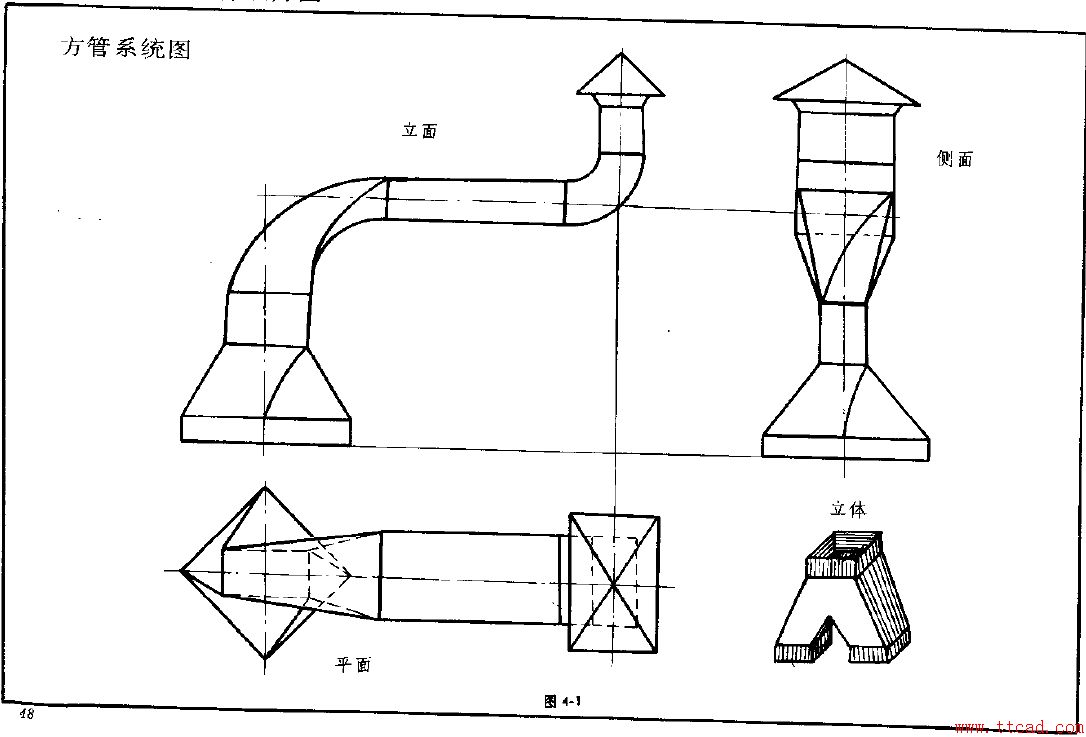 钣金展开实例—方筒体展开图(图文教程),实例,教程,第1张 钣金展开实例—方筒体展开图(图文教程),钣金展开实例—方筒体展开图,实例,教程,第1张