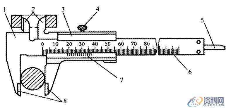 冲压模具设计——深入解读游标卡尺的使用和读数方法,模具设计,冲压,第1张 冲压模具设计——深入解读游标卡尺的使用和读数方法,普通游标卡尺的结构,模具设计,冲压,第1张