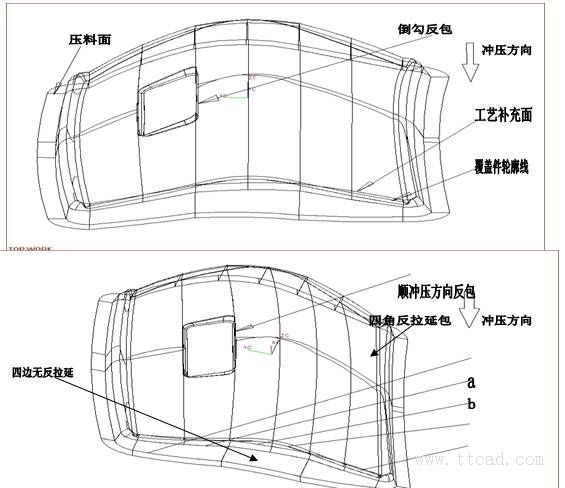 绘制汽车车身覆盖件冲压综合工序图的方法（图文教程）,绘制汽车车身覆盖件冲压综合工序图的方法,变形,成形,制件,应力,第21张