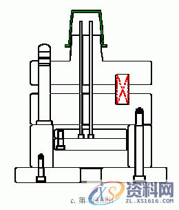 塑胶模具设计-单顶针板组合二次顶出机构,模具设计,塑胶,机构,第4张 塑胶模具设计-单顶针板组合二次顶出机构,模具设计,塑胶,机构,第4张