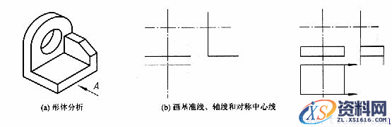 机械制图教程—6-3画组合体视图的方法和步骤(图文教程),形体,组合体,主视图,视图,第4张 机械制图教程—6-3画组合体视图的方法和步骤(图文教程),机械制图教程—6-3画组合体视图的方法和步骤,形体,组合体,主视图,视图,第4张