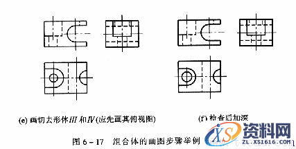 机械制图教程—6-3画组合体视图的方法和步骤(图文教程),形体,组合体,主视图,视图,第7张 机械制图教程—6-3画组合体视图的方法和步骤(图文教程),机械制图教程—6-3画组合体视图的方法和步骤,形体,组合体,主视图,视图,第7张