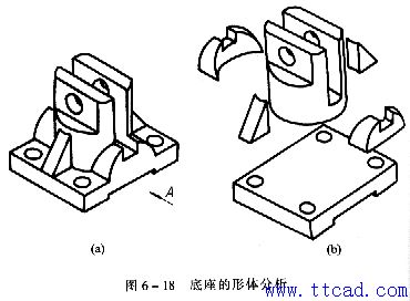 机械制图教程—6-3画组合体视图的方法和步骤(图文教程),形体,组合体,主视图,视图,第8张 机械制图教程—6-3画组合体视图的方法和步骤(图文教程),机械制图教程—6-3画组合体视图的方法和步骤,形体,组合体,主视图,视图,第8张