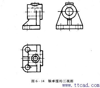 机械制图教程—6-3画组合体视图的方法和步骤(图文教程),形体,组合体,主视图,视图,第3张 机械制图教程—6-3画组合体视图的方法和步骤(图文教程),机械制图教程—6-3画组合体视图的方法和步骤,形体,组合体,主视图,视图,第3张