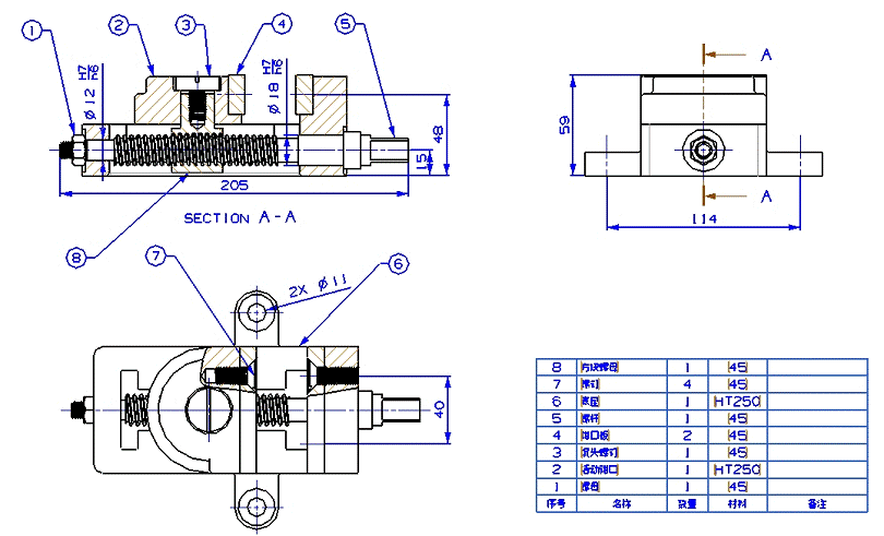 UG模具设计-UG的虎钳装配、爆炸图与工程图生成,模具设计,装配,生成,第97张 UG模具设计-UG的虎钳装配、爆炸图与工程图生成,模具设计,装配,生成,第97张