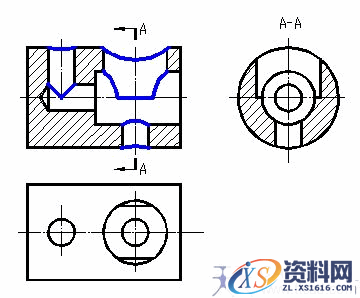 机械制图基础实例解答(4)(图文教程),制图,实例,基础,第8张 机械制图基础实例解答(4)(图文教程),机械制图基础实例解答(4),制图,实例,基础,第8张