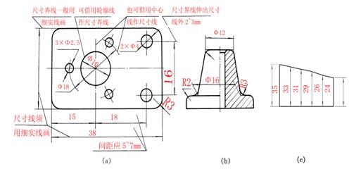 机械制图-尺寸注法（GB/T4458．4-2003）（图文教程）,机械制图-尺寸注法（GB/T4458．4-2003）,尺寸,标注,如图,第2张